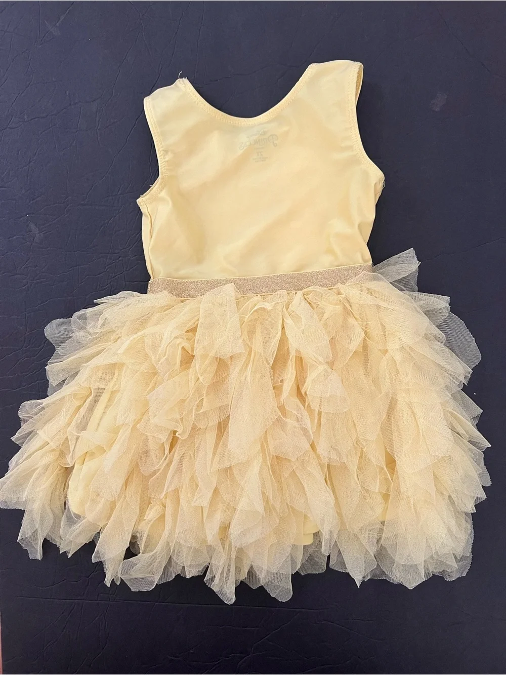 2T Disney Yellow Princess Tutu Costume Girl Dress